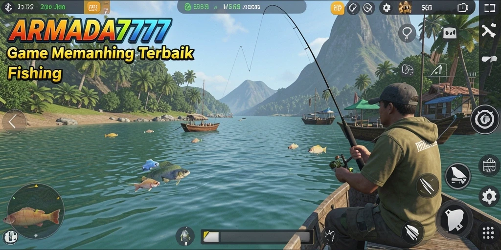 Tampilan gameplay memancing seru dalam ARMADA777 yang penuh tantangan.