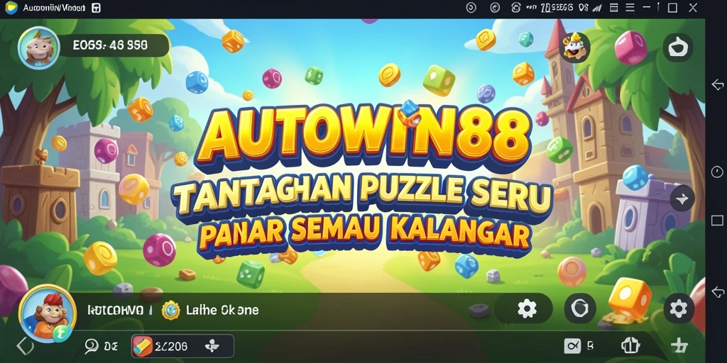 Tampilan gameplay puzzle yang penuh warna dan menantang.