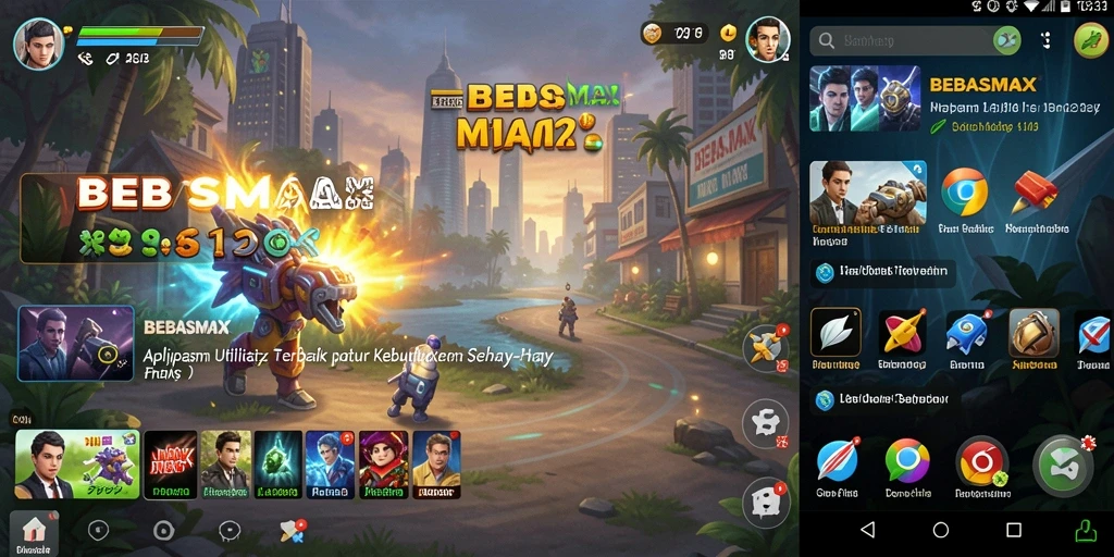Screenshot utama BEBASMAX menampilkan antarmuka yang intuitif dan fungsional.