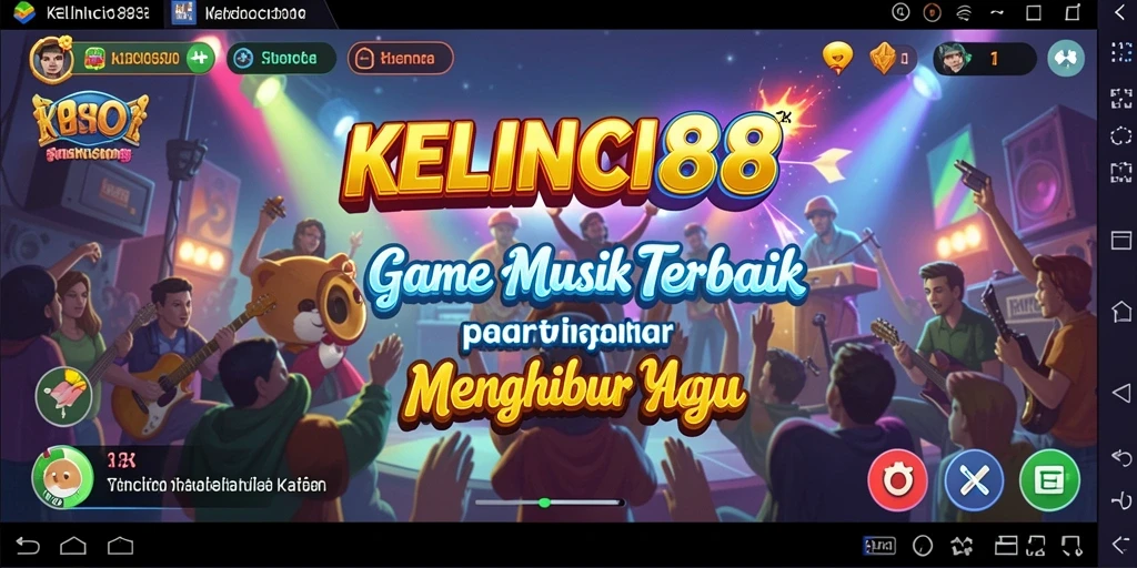 Tampilan gameplay KELINCI88 dengan alunan musik yang seru.