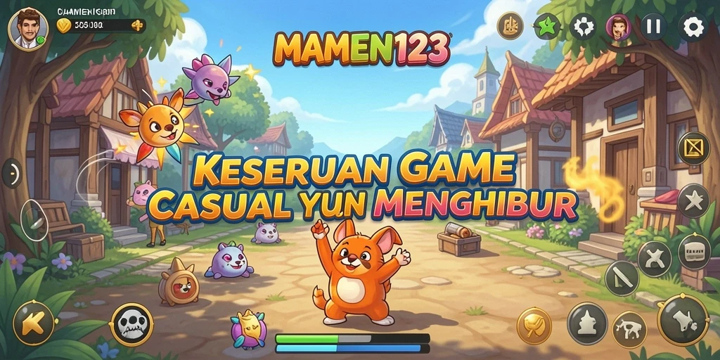 Tampilan utama gameplay MAMEN123 yang penuh warna dan seru.