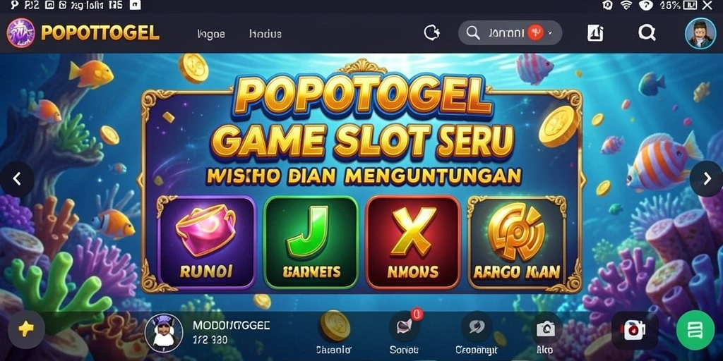 Screenshot gameplay POPOTOGEL menampilkan putaran slot yang mendebarkan.